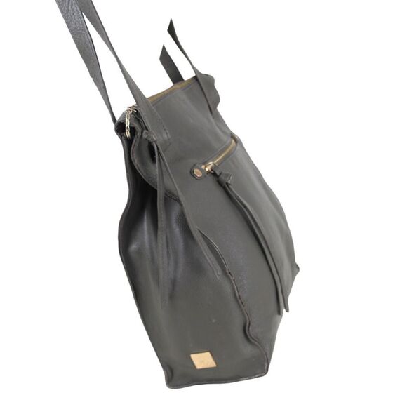 Kooba GRAY GENUINE LEATHER BACKPACK CONVERTIBLE SHOULDER BAG X-BODY PURSE - Picture 2 of 16